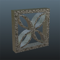 Deco block V4 Hammered Metal