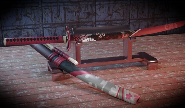 武士刀 替换 砍刀 + 替换音效 +荧光效果 / Katana instead of machete + replacement sound effects + Fluorescence effe
