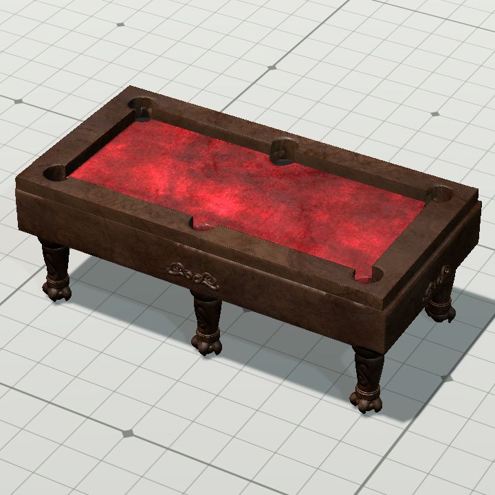 Red Pool Table