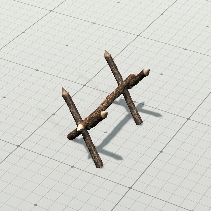 Wooden Spiked Barricade