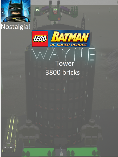 Lego Batman 2 Wayne tower with interior