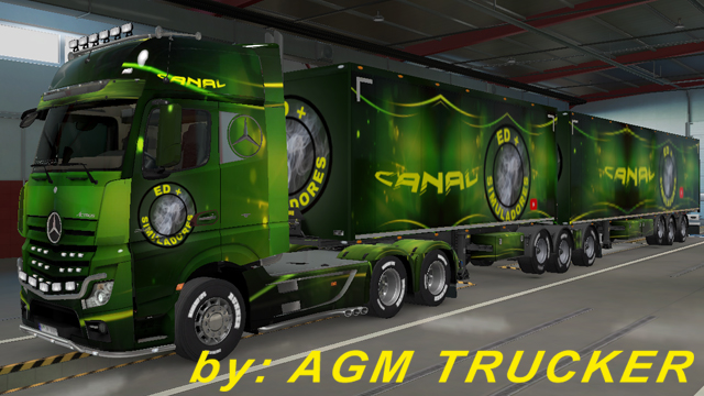 SKIN TRUCK MERCEDES 2014 E REBOQUE (CANAL ED +SIMULADOR) - CANAL AGM TRUCKER