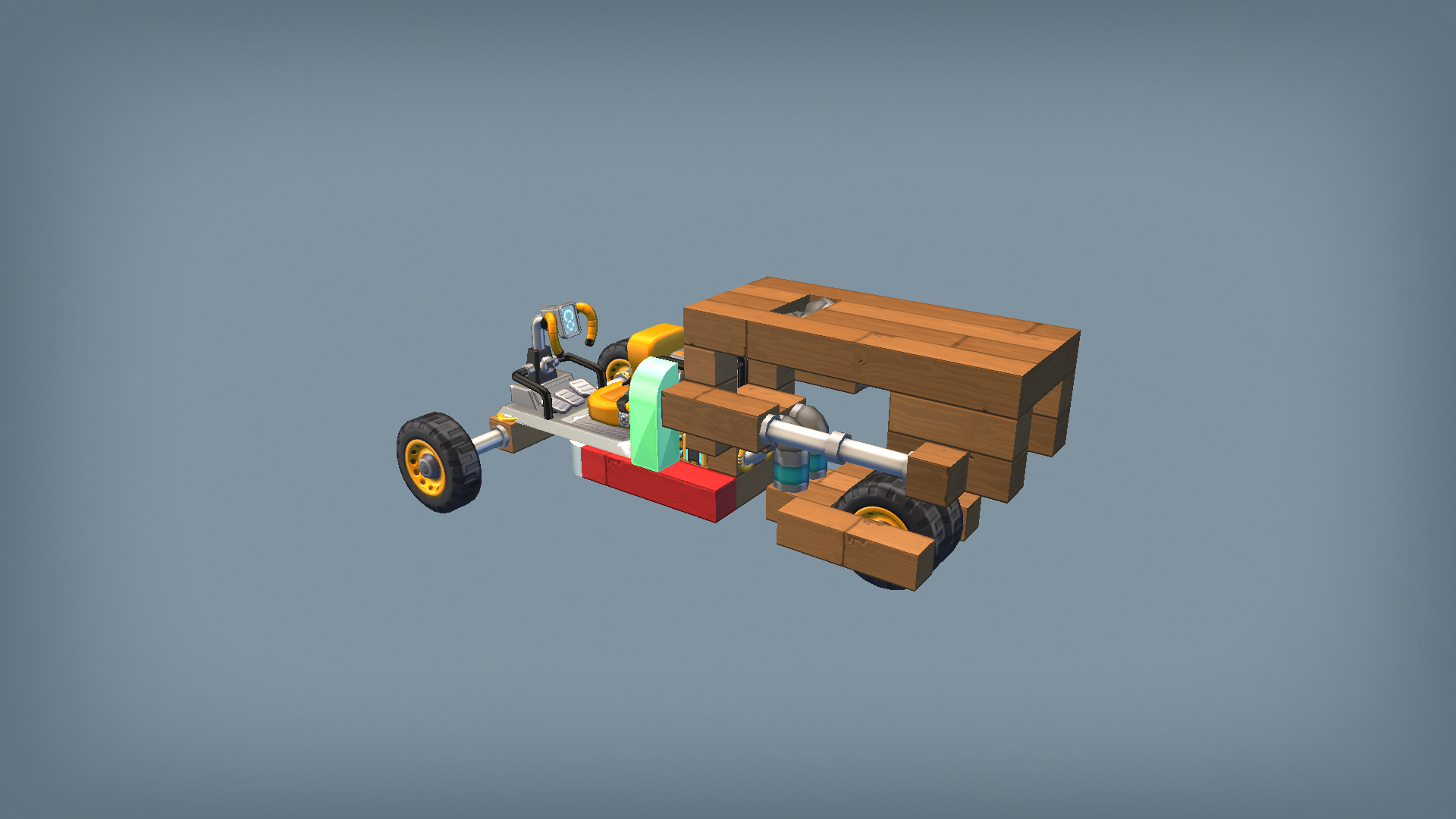 crude recreation of debut trailer car