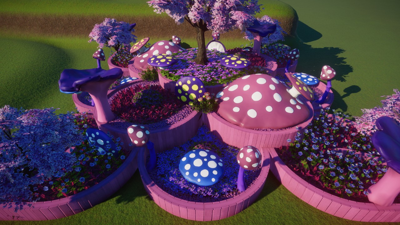 Mushroom Flowerbed