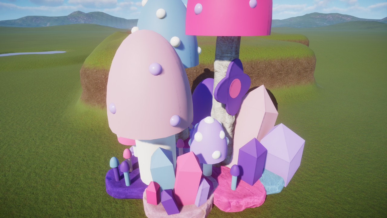 Mushroom Crystal Statue