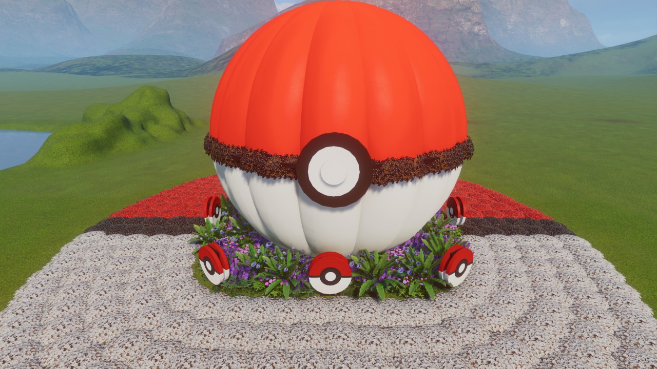 Pokeball Garden Feature