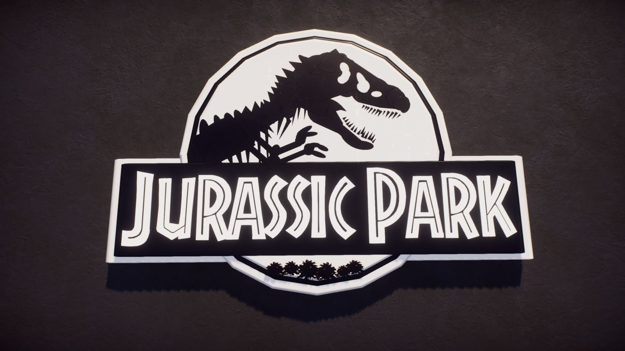 Jurassic Park Logo BW