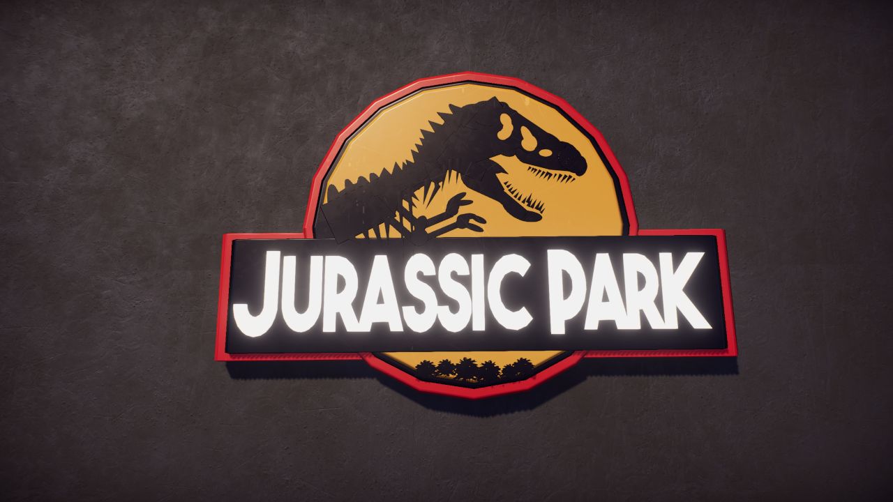 Jurassic Park Logo Inverted Low Detail