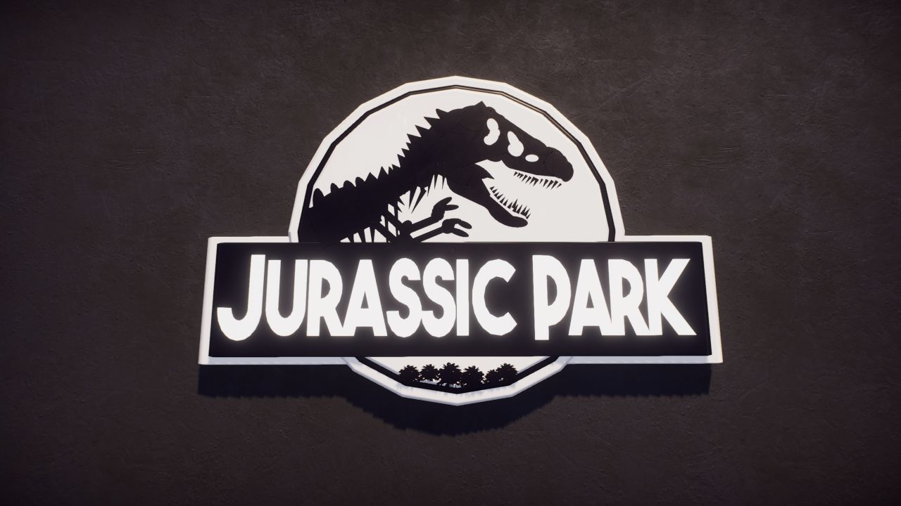 Jurassic Park Logo BW Low Detail