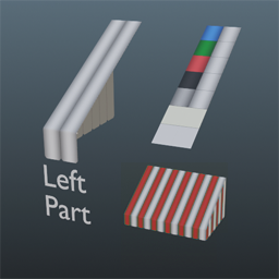 Awning Left Part red-white