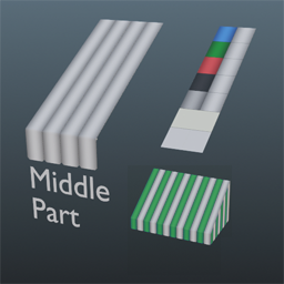 Awning Middle Part green-white