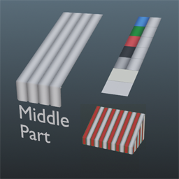 Awning Middle Part red-white