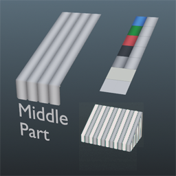 Awning Middle Part grey-white