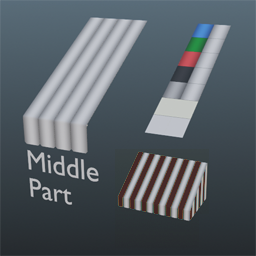 Awning Middle Part black-white