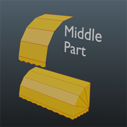 Awning Round Middle Part Yellow Red