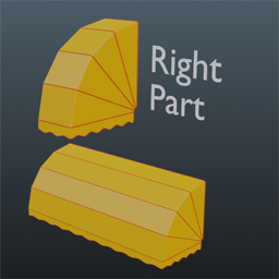 Awning Round Right Part Yellow Red