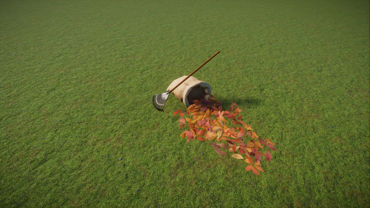 Tipped Over Bag of Leaves