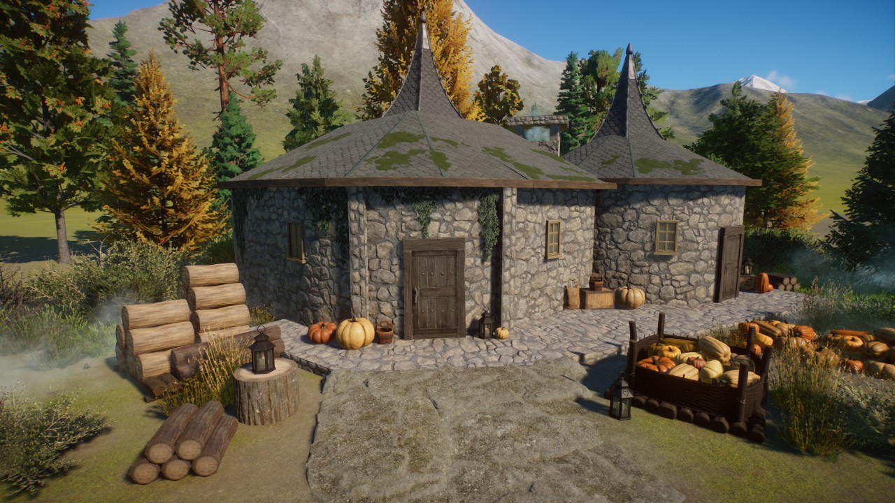 Hagrids Hut Nature Scene