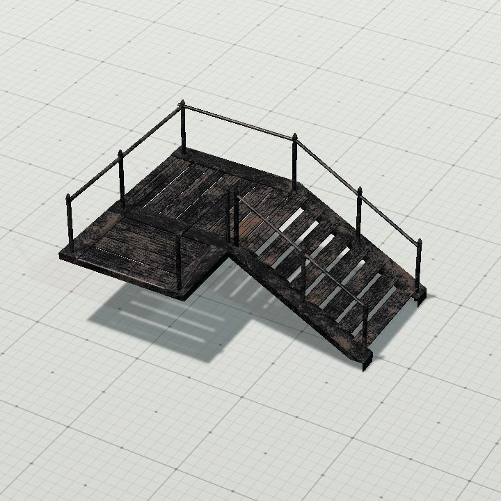 scifi walkways stairs left turn