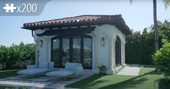 Poolside villa