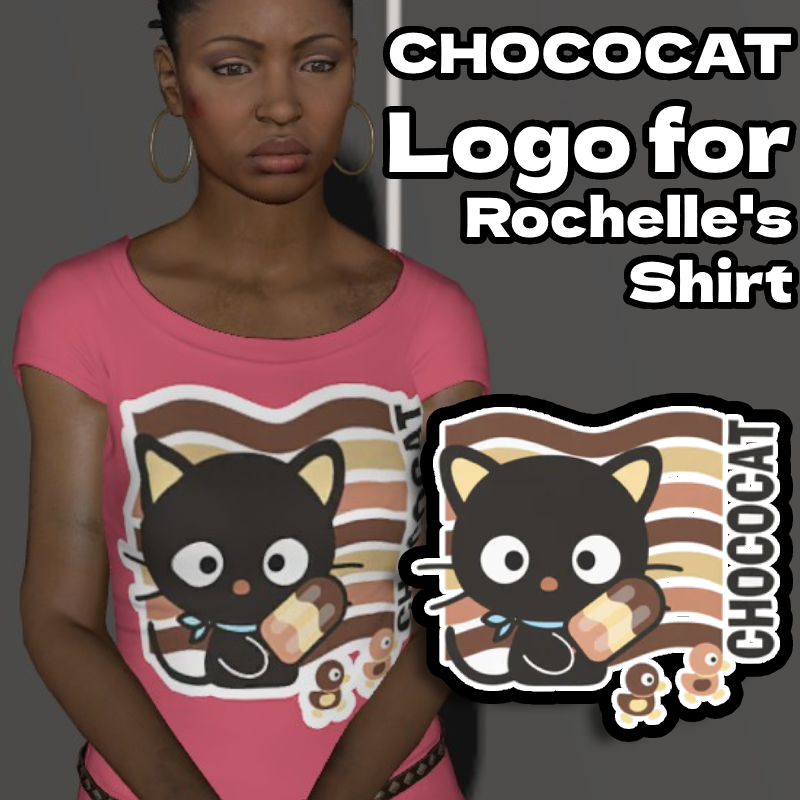 Rochelle: Chococat Logo on Shirt
