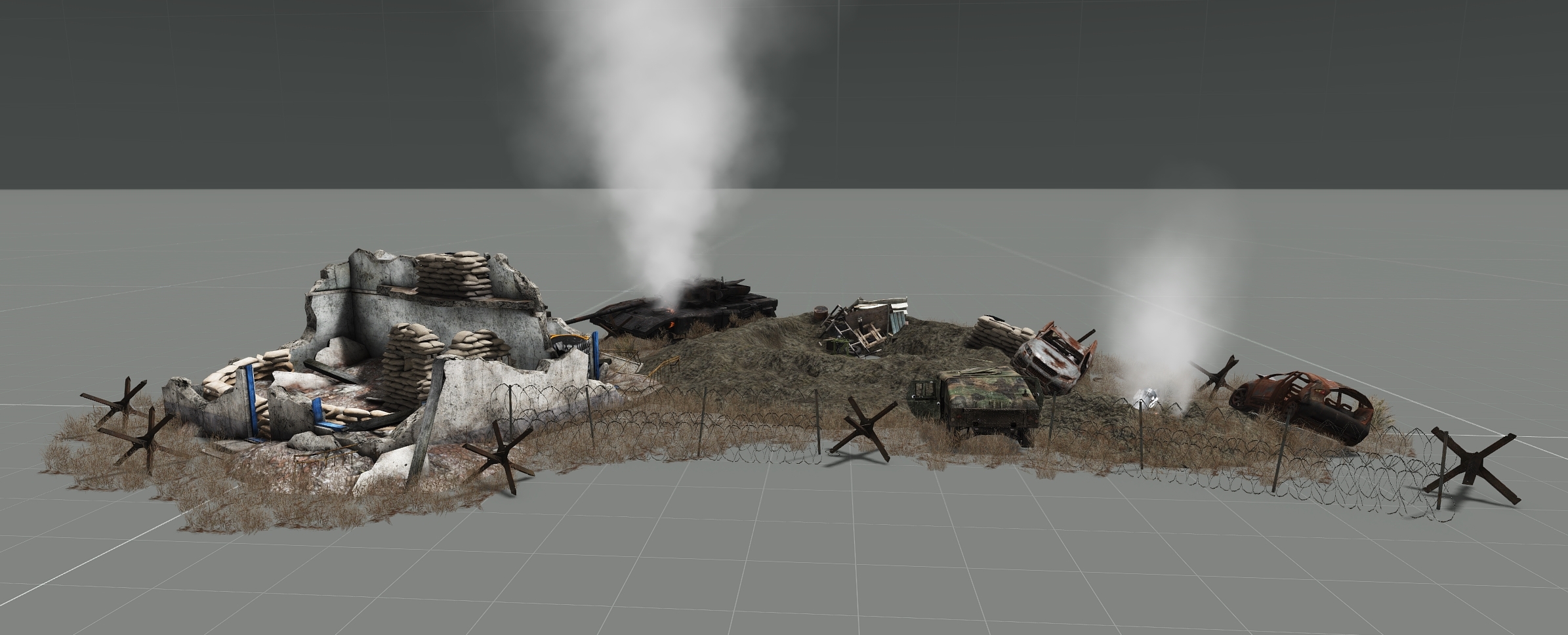Makeshift Firing Pos. with Arsenal & Useable Weapons | ArmA War