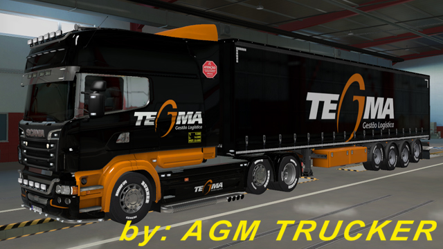 SKIN TRUCK SCANIA R RJL (TEGMA GESTÃO E LOGISTICA) - CANAL AGM TRUCKER
