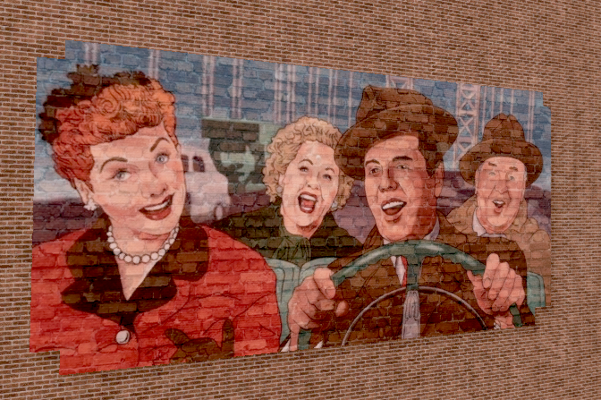 I Love Lucy mural in Jamestown, NY.