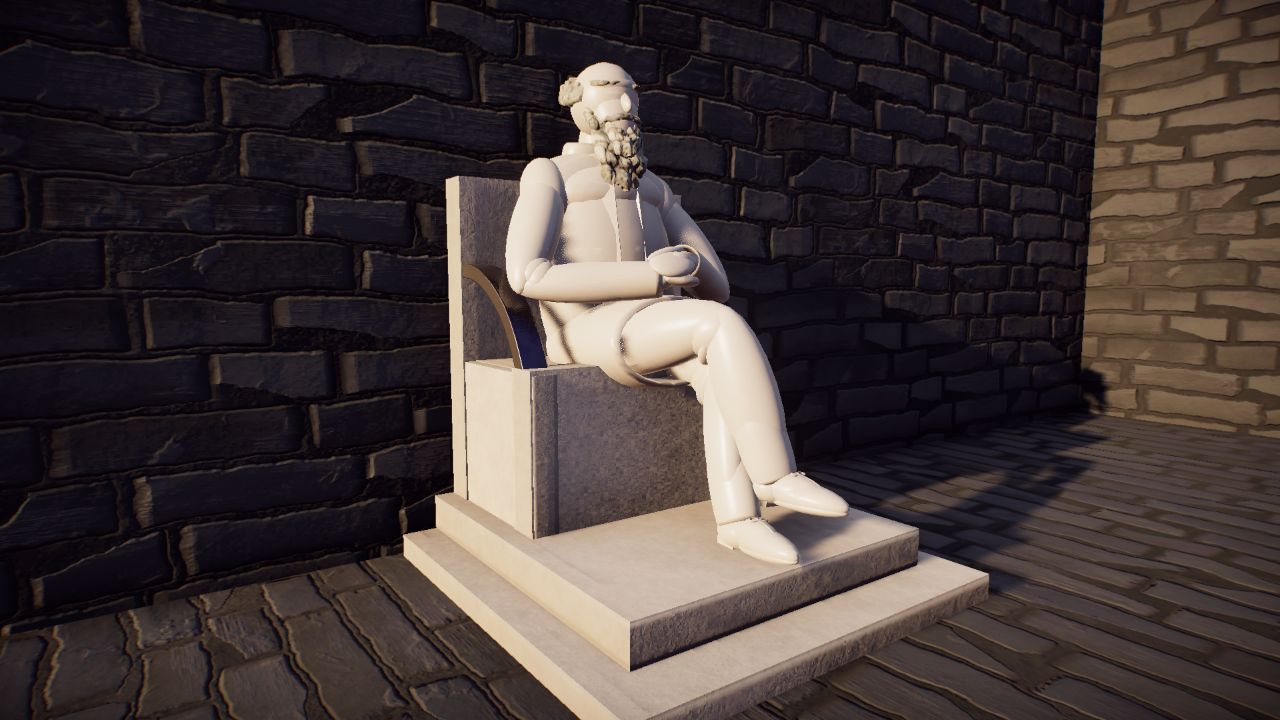 Charles Darwin Marble Statue