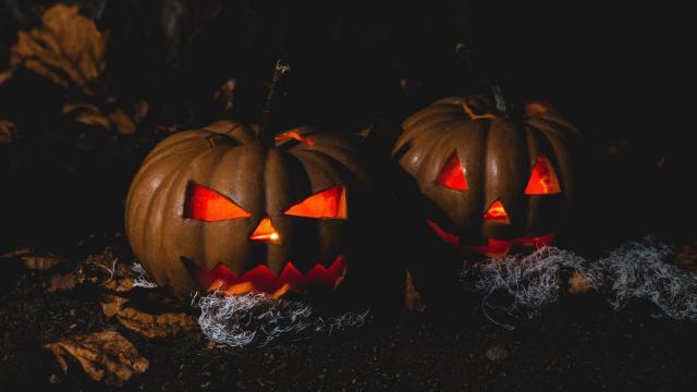 Spooky Halloween Background 6 - Haunting Jack O Lanterns