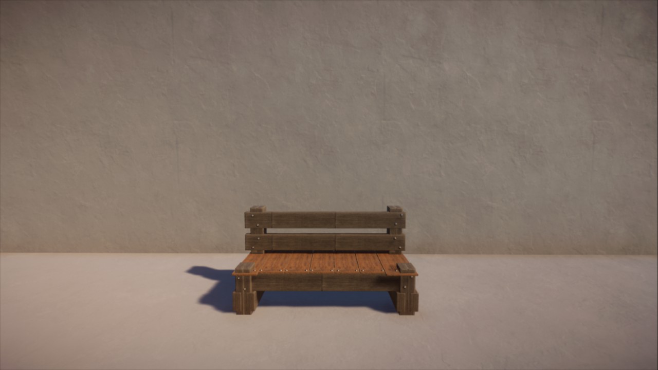 wooden bench