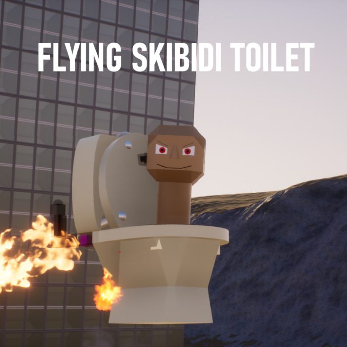 Flying Skibidi Toilet! Skibi