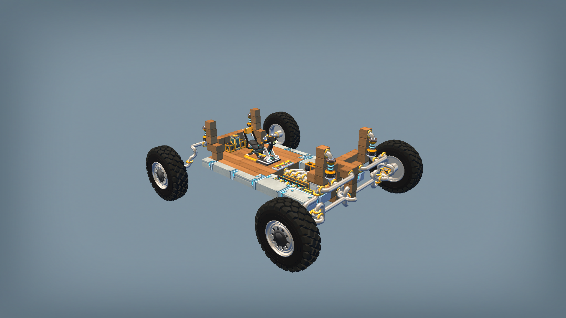 piston car with wishbone suspension v2