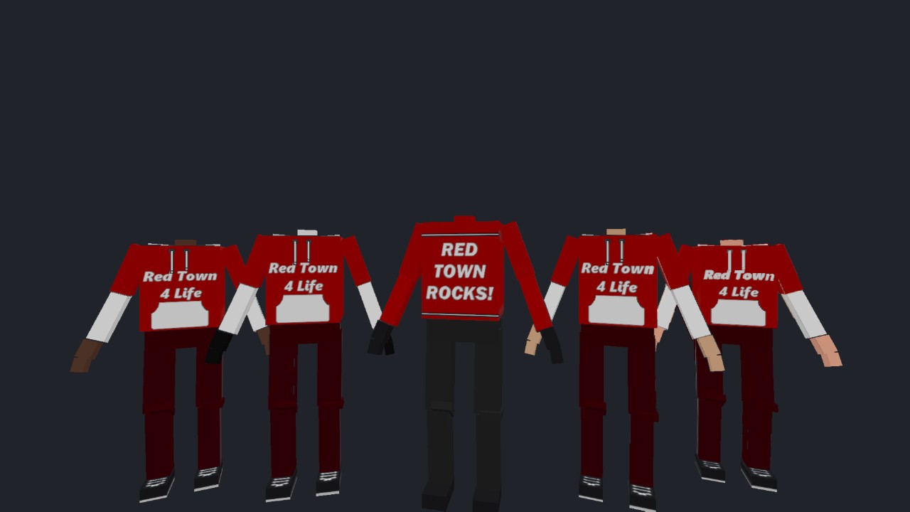 Red Town Fans Pack(Body Textures)