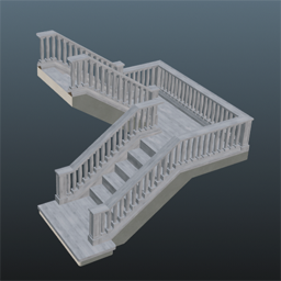 Balustrade Stair Left 5x4 New (White Oak)