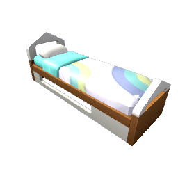 TS4 Single bed - rainbow pattern