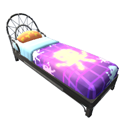 TS4 Wicker single bed - purple