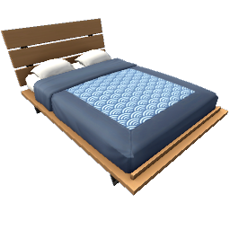 TS4 Double bed - blue