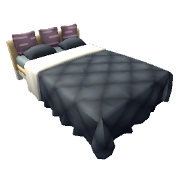 TS4 Double bed - blue, light frame
