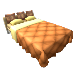 TS4 Double bed - orange, light frame