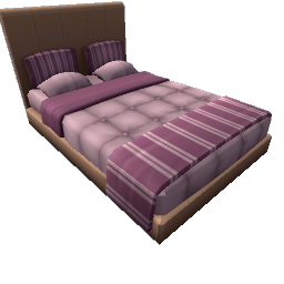 TS4 Double bed - purple