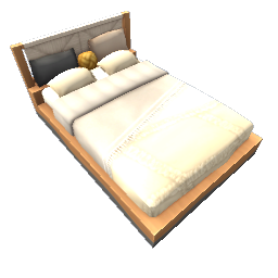 TS4 Double bed - light yellow