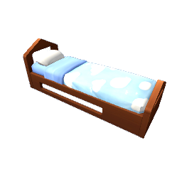 TS4 Single bed - cloud pattern