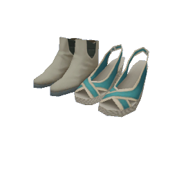 TS4 Shoes - white and teal