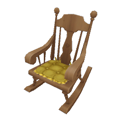 TS4 Rocking chair - yellow pillow