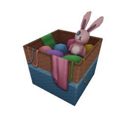 TS4 Knitting basket - blue