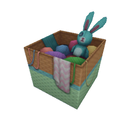 TS4 Knitting basket - green