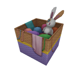 TS4 Knitting basket - purple