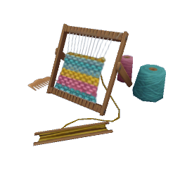 TS4 Knitting supplies - pink, blue and yellow