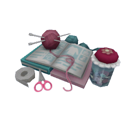 TS4 Knitting book - green and pink